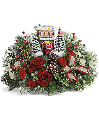 Kinkade&#039;s Festive Fire Station Bouquet