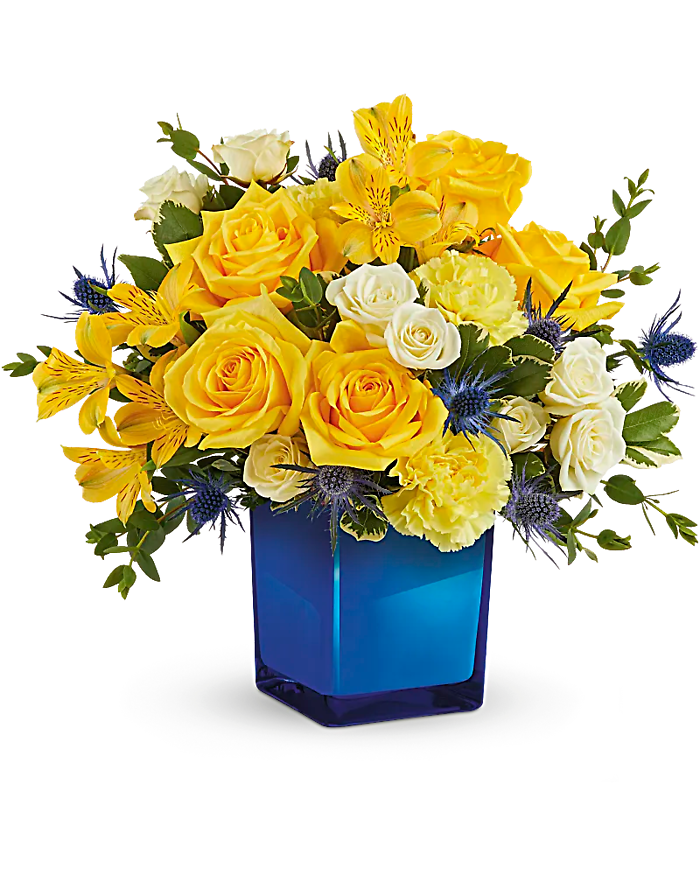 Golden Blue Bouquet