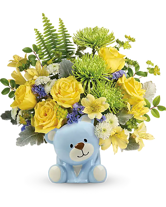 Joyful Blue Bear Bouquet