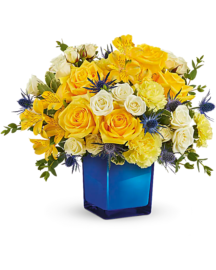 Golden Blue Bouquet