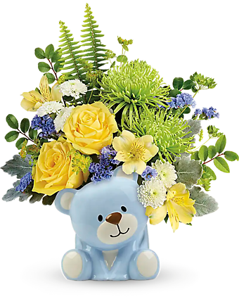 Joyful Blue Bear Bouquet