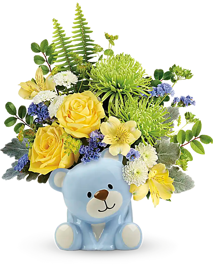 Joyful Blue Bear Bouquet